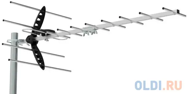 Антенна телевизионная hyundai h-tae260 17дб пассивная серебристый, фотография 1