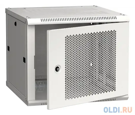 Шкаф монтажный itk linea w (lwr3-09u66-pf) настенный 9u 600x600мм пер.дв.перфор. 2, фотография 1
