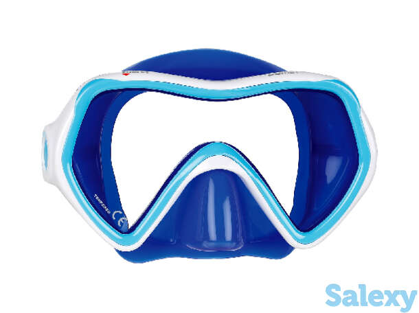 Маска для плавания mares comet, для детей - ц.обт.прозрачный, ц.р.бело-зелёный, фотография 1