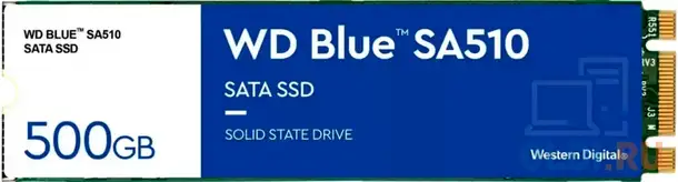 Ssd накопитель western digital blue sa510 500 gb sata-iii wds500g3b0b, фотография 1