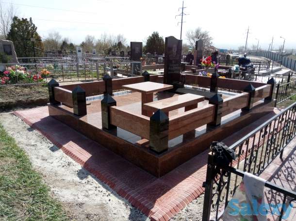 памятники оградки гранитные комплексы по низким ценнам, фотография 1