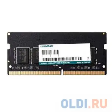 Память ddr4 16gb 2666mhz kingmax km-sd4-2666-16gs oem pc4-21300 cl19 so-dimm 260-pin, фотография 1