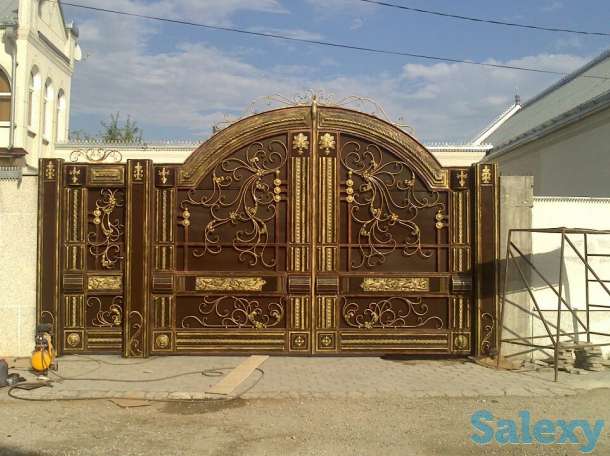 Ворота распашные кованные, фотография 8