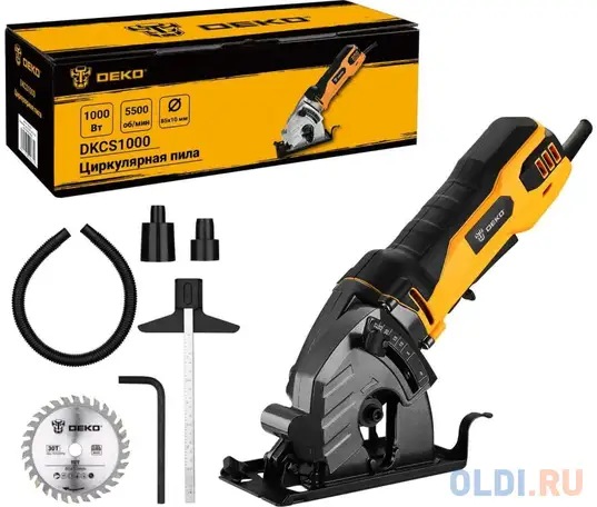 Циркулярная пила deko dkcs1000 1000 вт 85мм, фотография 1