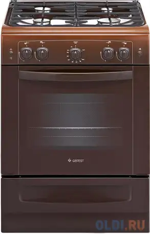 Газовая плита gefest пг 6100-02 0010 коричневый, фотография 1