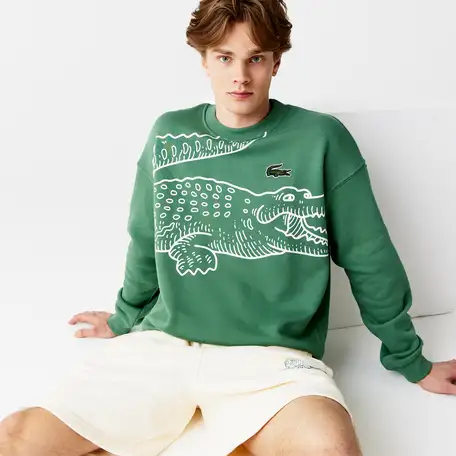 Мужская толстовка lacoste loose fit с круглым вырезом, фотография 1