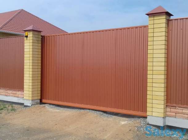 Автоматические ворота откатные с калиткой, фотография 1