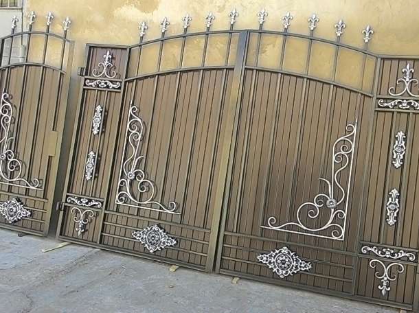 Ажурные и кованные ворота и калитки и заборы , ограждение., фотография 2