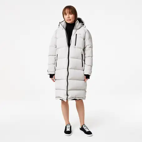 Женское стеганое пальто lacoste с капюшоном, фотография 1