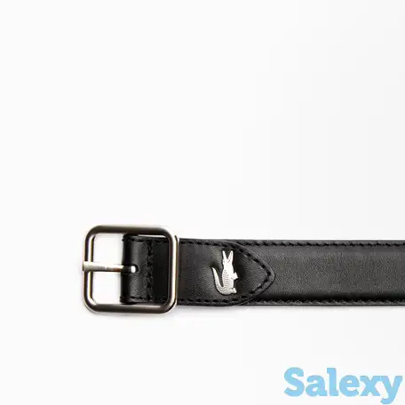 Женский тонкий двусторонний ремень lacoste из гладкой и зернистой кожи, фотография 1