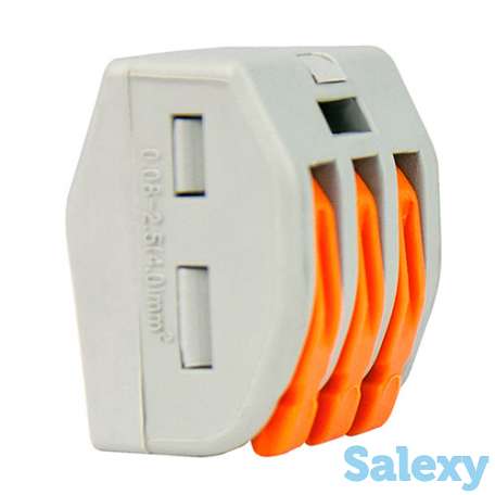 Строительно-монтажные клеммы СМК-413 (3х2,5 мм2) Энергия 50 шт/уп, фотография 4