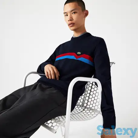 Мужской шерстяной свитер lacoste made in france, фотография 1