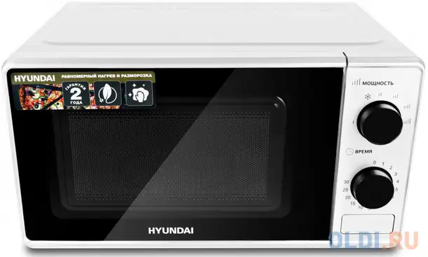 Микроволновая печь hyundai hym-m2041 20л. 700вт белый, фотография 1