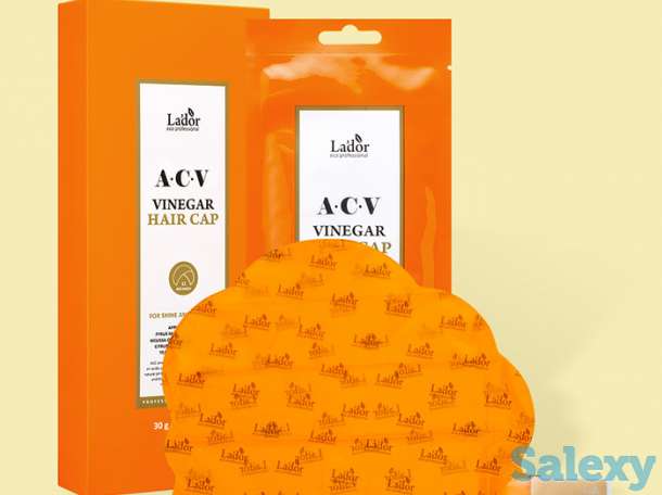 Маска-шапочка для волос la’dor acv vinegar hair cap (5 шт.), фотография 3