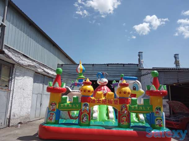 Продам детский надувной батут б/у в идеальном состоянии!  Надувной батут в Алматы на складе. Батут для бизнеса. Надувной, фотография 1