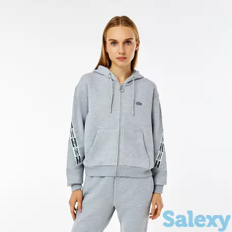 Женская толстовка lacoste crop fit с капюшоном, фотография 1