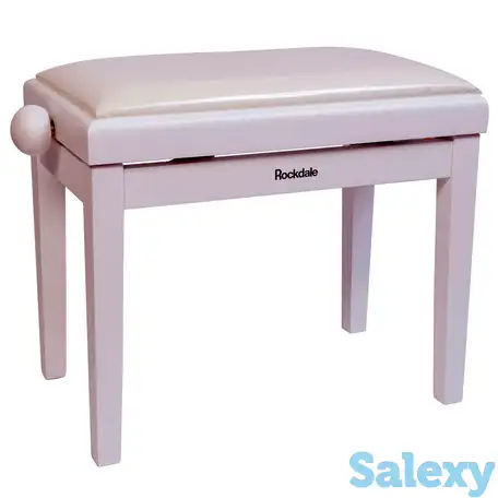 Банкетка для пианино rockdale rhapsody 131 white, фотография 1