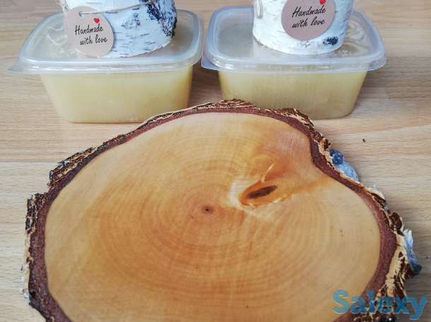 Набор (мед, свечи, спил берёзы), фотография 1