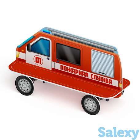 Скамейка детская пожарная машина  мф 41.03.01-01, фотография 1