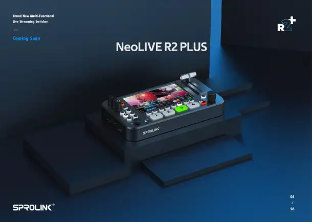 Видео микшер Sprolink Neolive r2plus дисплеем для стримов новый, фотография 8
