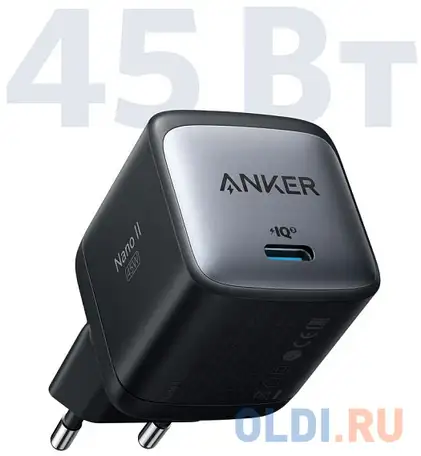 Зарядное устройство anker anker powerport nano ii 3 а usb-c черный, фотография 1