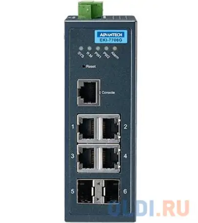 Eki-7706g-2f-ae   4ge+2sfp gigabit managed redundant industrial switch advantech, фотография 1