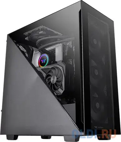 Корпус atx thermaltake divider 300 tg без бп чёрный, фотография 1