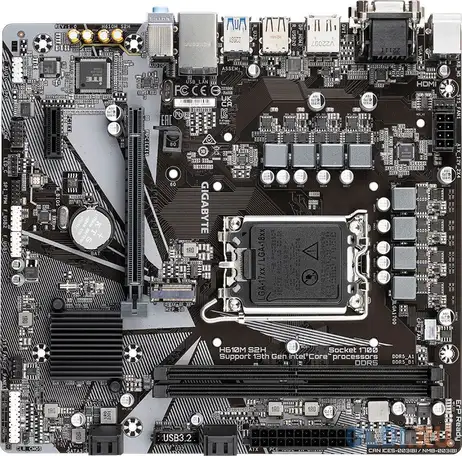 Материнская плата gigabyte h610m s2h soc-1700 intel h610 2xddr5 matx ac`97, фотография 1