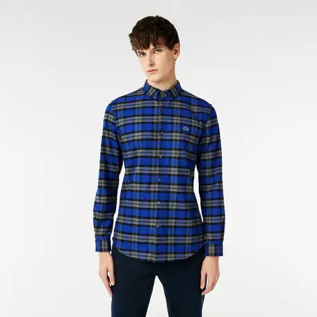 Мужская клетчатая рубашка lacoste, фотография 1
