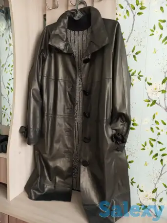 Продам кожаный плащ, фотография 3