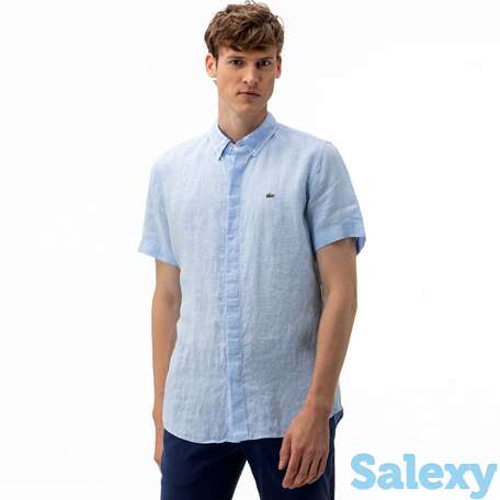 Льняная мужская рубашка lacoste  l!ve, фотография 1