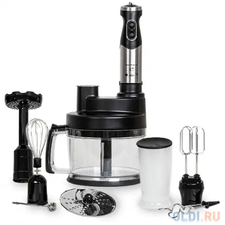 Блендер погружной supra hbs-1240 1400вт чёрный серебристый, фотография 1