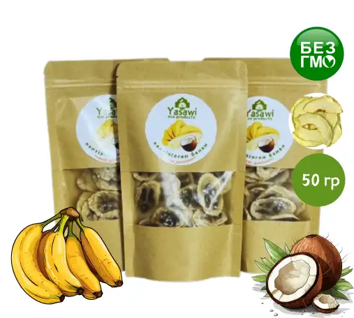 Сушеная бананово-кокосовая смесь, фотография 1