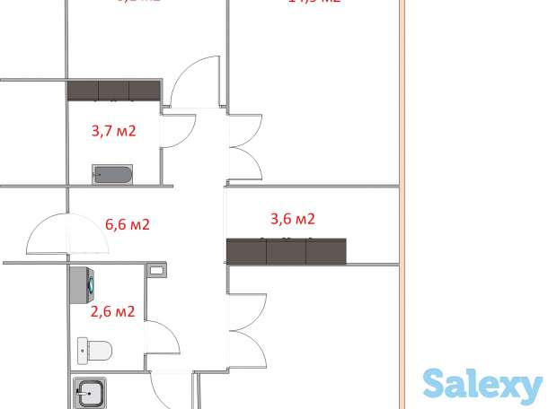 Срочно продаю или меняю трехкомнатную квартиру 5-1, фотография 3