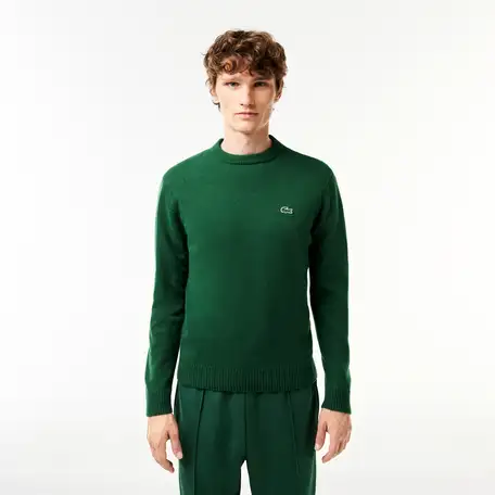 Мужской шерстяной свитер lacoste с круглым вырезом, фотография 1