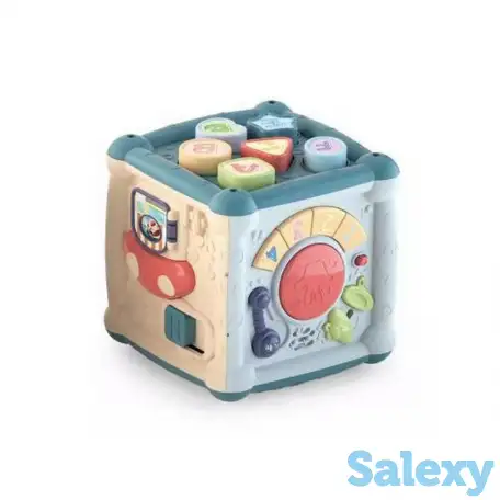 PITUSO: Игрушка развивающая Куб-сортер Всезнайка (свет,звук) 15*15*20см, фотография 1