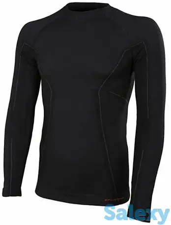 Термокофта brubeck men active wool black, фотография 12