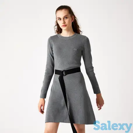 Женское платье lacoste regular fit с поясом, фотография 1