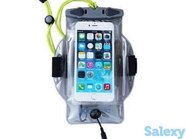 Герметичный чехол aquapac 519 waterproof itunes case large серый, с креплением на руку., фотография 1