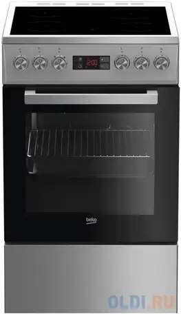 Плита электрическая beko fsm57300gx серебристый/черный, фотография 1