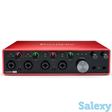 Внешняя студийная звуковая карта focusrite scarlett 18i8 3gen, фотография 1