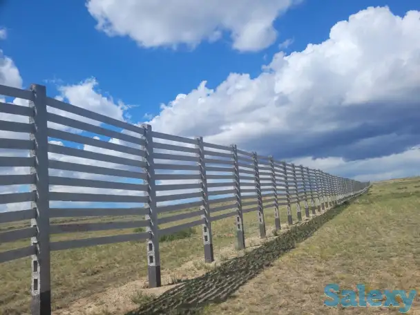 Снегозащитные ограждения из бетона. Стойка С74, Стойка С58, Доска Д30, фотография 3