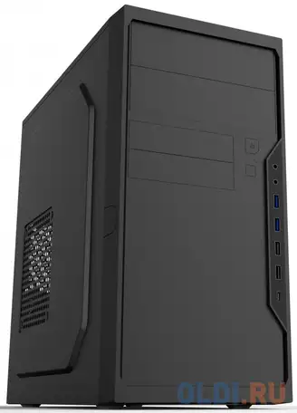 Foxline  fl-733r-fz450r-u32c-ph matx case, black, w/psu 450w 12cm, w/2xusb2.0, w/2xusb3.0,, фотография 1