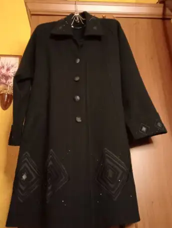 Кардиган и кожаный натуральный плащ, фотография 1