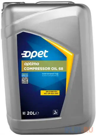 602084064 opet компрессорное масло optima compressor oil 68 (20л), фотография 1