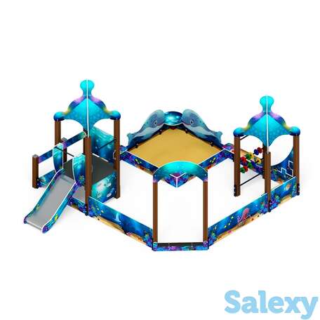 Песочный дворик морской с горкой ио 6.17.01-01 н=750, фотография 1