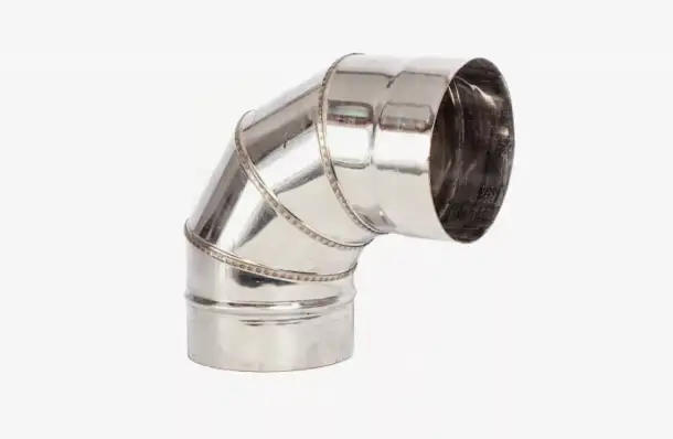 Отвод дымохода 90, D 110-450 мм, s 0,5-1 мм, Марка: AISI 430; AISI 316, фотография 1