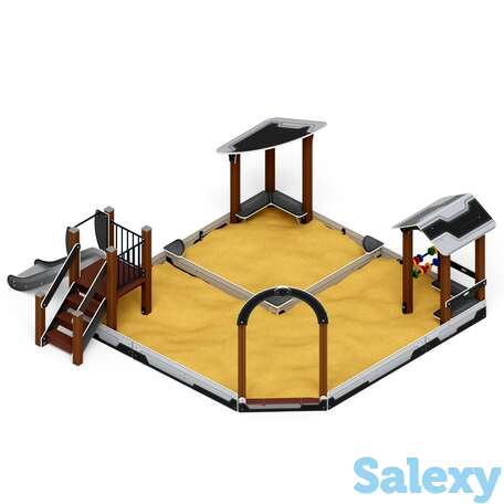 Песочный дворик с горкой ио 6.01.05-04 (техно), фотография 1