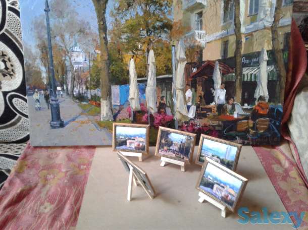 Сувениры мини мольбертики с картинами в рамочке, фотография 1