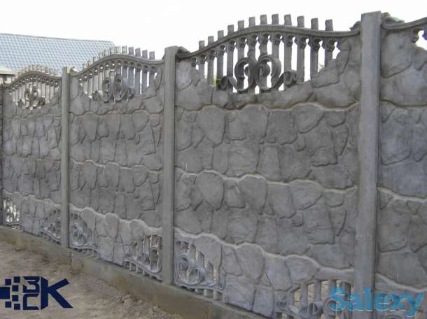 Железобетонный забор, еврозабор, забор, фотография 11